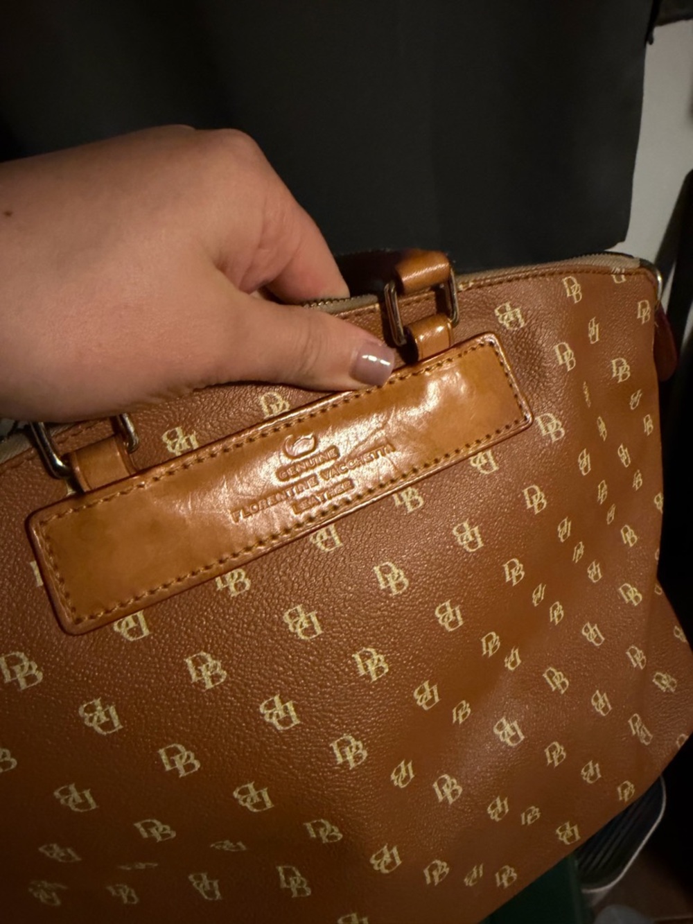 Dooney & Bourke Tan Logo Dome Satchel - Picture 5 of 8